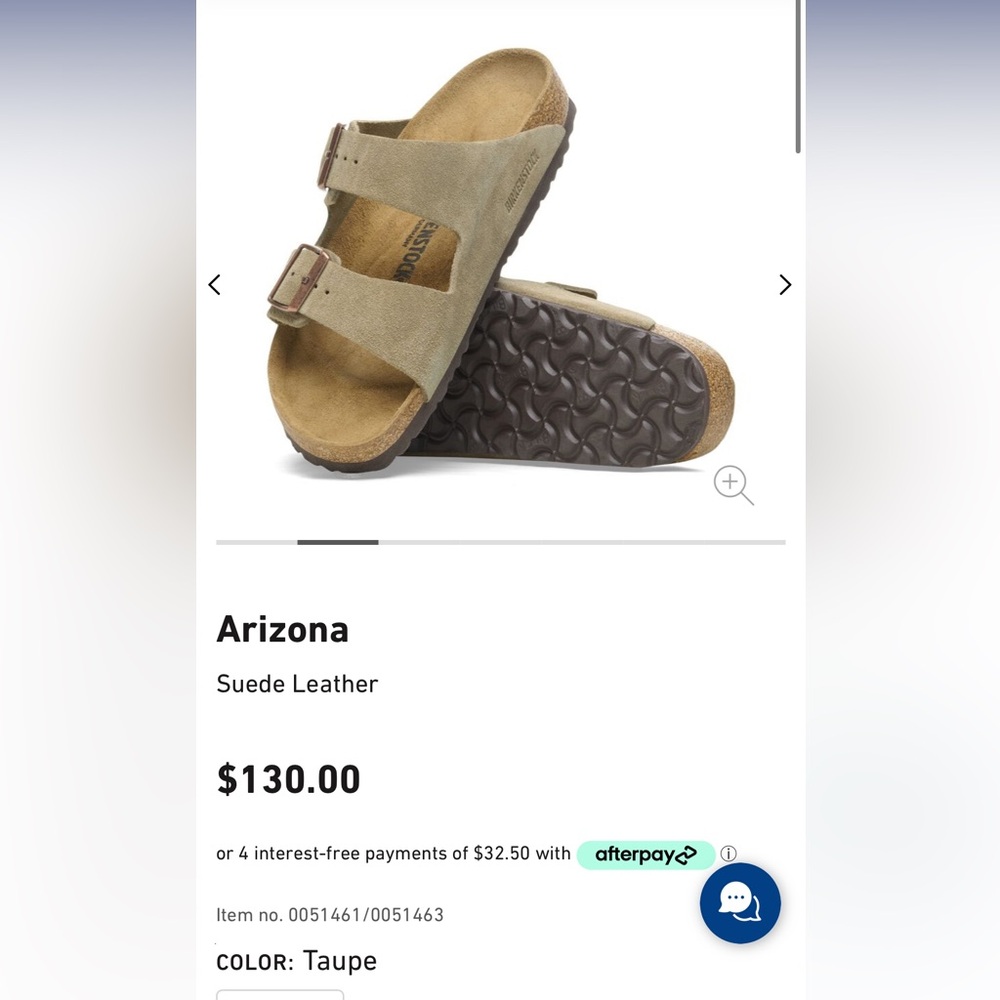 Birkenstock Arizona Women’s sandals in Taupe Size 39